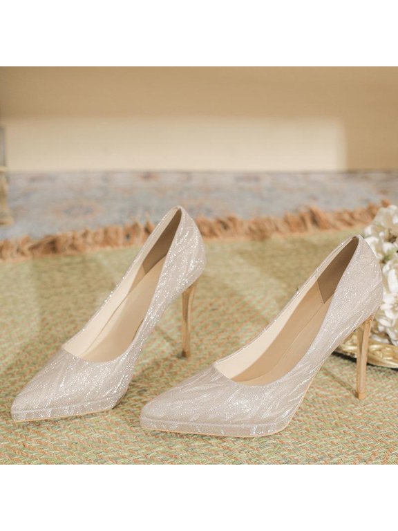 Women's Pumps, Champagne Gold, 8 cm heel option, Supplier Size 39
