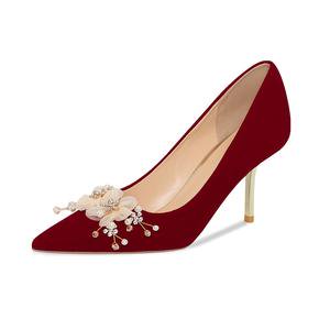 Rojey vessi Women's Pumps, Red, 8 cm heel option, Supplier Size 36