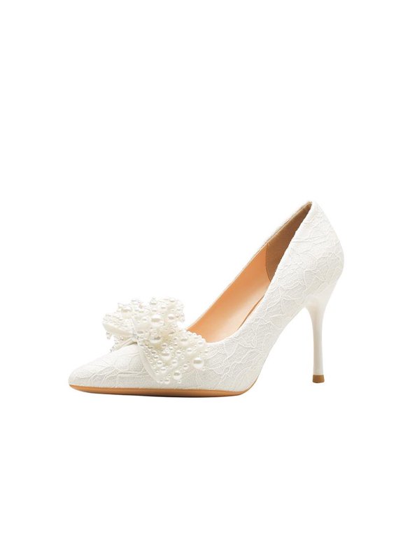 Women's Pumps, White, 9 cm heel option, Supplier Size 40