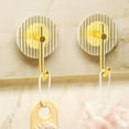 thumbnail image 1 of 1 Pack Adhesive Hooks Acrylic No-punch Wall Hooks Decorative Gold Towel Hook Strong Adhesive Wall Tools for Hanging Towels Hats Bags Keys, 1 of 7