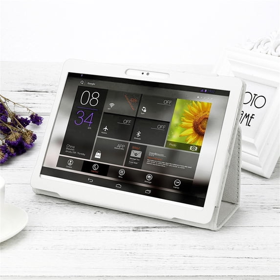 10.1 inch Android Tablet Case with Stand, PU Leather Folio Cover