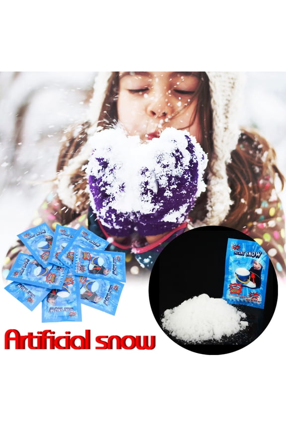 10 Pcs Instant Snow Powder, Artificial Snow Powder Mix, for Making Fake Snow, Slush