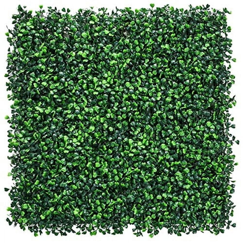 10"x 10" Artificial Boxwood Panel, Grass Wall Panel, Boxwood Hedge Wall Panels UV Protected Suitable for Artificial Green Wall Decor, Fence Garden Wedding Backyard Decor