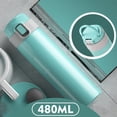 thumbnail image 1 of 1Pcs Vacuum Insulated Thermal Water Bottle Travel Coffee Mug with Safety Buckle Lid Stainless Steel Leak Proof Tumbler Thermo Flask, 16 Oz/480ml, 1 of 3