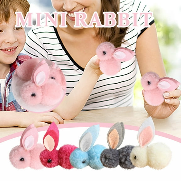 20 Pcs Mini Plush Easter Bunny Animals, Miniature Stuffed Rabbit, Soft Stuffed Animals Easter Bunnies Plush Rabbit for Easter Decorations