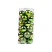 24pcs 1.57" Mini Christmas Balls Ornaments, Shatterproof Christmas Hanging Balls for Xmas Tree, Holiday, Wedding, Mardi Gras Party Home Decor