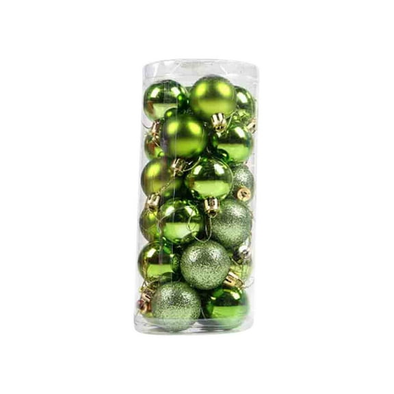 24pcs 1.57" Mini Christmas Balls Ornaments, Shatterproof Christmas Hanging Balls for Xmas Tree, Holiday, Wedding, Mardi Gras Party Home Decor