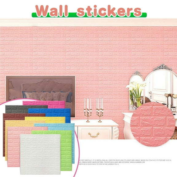 3D Self-Adhesive Brick Wallpaper, 27.5x30 Inches, Waterproof EVA Peel and Stick Wall Panels for TV Living Room Background Deco