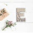 thumbnail image 1 of 5 Inch Floral Carved Wooden Letter Decor,A-Z Monogram Alphabet Sign,Wall Art for Wedding, Kitchen, Nursery & Home Decor, Freestanding Hanging Wood Sign, 1 of 6