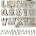 thumbnail image 1 of 5 Inch Wooden Letters for Wall Decor, Flowered Paintable Wooden Nursery Letters for Crafts Wood Alphabet Letter for Birthday Xmas Nursery Name Sign Wedding Home Decoration, 1 of 6