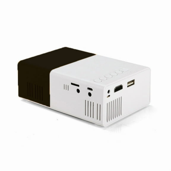 720P HD Home Projector Black White Splicing Color, Includes 1 x Projector, 1 x Charger, 1 x Manual, 1 x Triple Link Cable