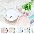 thumbnail image 1 of 8 Pcs Easter Bunny Party Plates, Easter Oval and Bunny Shaped Plates, Bunny Dinner Paper Plates Easter Bunny Party Supplies, 1 of 7