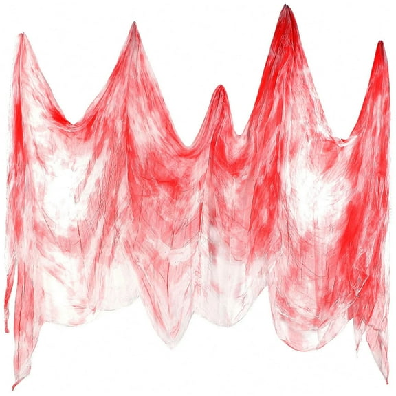 85 x 197 Inch Halloween Cheesecloth Cloth Roll for Crafts Large Bloody Cotton Muslin Gauze Fabric for Party Decorations