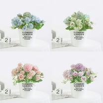 Artificial Flowers Fake Silk Peonies Flowers Faux Peony Mixed Hydrangea Rose Flower Arrangements for DIY Wedding Bridal Bouquets Table Centerpieces Party Baby Shower Home Decorations