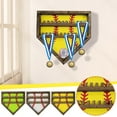 thumbnail image 1 of Baseball Championship Ring Display Case, 24 Ring Posts, Wooden Baseball Ring Holder Football Basketball Softball Ring Display, Box Wall Mount Sports Award Trophy Case, 1 of 6