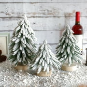 Christmas Decoration Clearance, Small Christmas Tree Mini Christmas Tree Mini Pines Tree Bottle Brush Fake Tree With Wooden Base for Tabletop Xmas Indoor Decoration