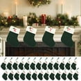 thumbnail image 1 of Christmas Mini Stockings, 7.87" Christmas Tree Hanging Ornaments Set, Xmas Decorations Small Socks with Letter Embroidery, Holiday Favors Xmas Gift (Green), 1 of 5