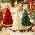 thumbnail image 1 of Christmas Tree Shape Candle with Bell, Christmas Themed Candle Christmas Scented Candle for Relaxation Party Holiday New Year Gift Decoration 4.7 Inch, 1 of 7