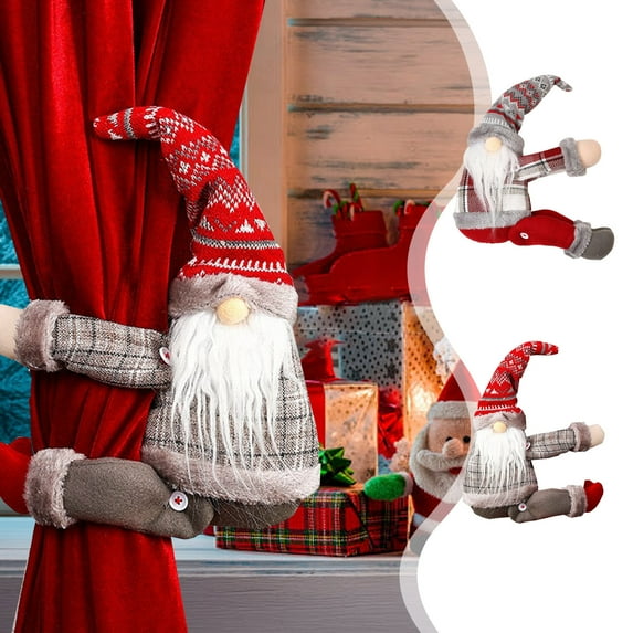 Christmas Tree Topper Gnome, Funny Decoration, Can Also Be Used as Curtain Tie, Unique Christmas Decoration, 15x9.4in