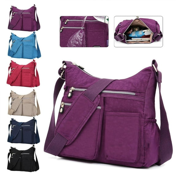 Crossbody Bags for Women Waterproof Multi Pockets Handbag Shoulder Bag Lightweight Large Messenger Bag
