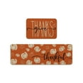 thumbnail image 1 of Decorative Kitchen Floor Mats Set of Two, Fall Theme Pumpkin Turkey Pattern Kitchen Rugs and Mats for Outdoor Indoor Kitchen Decor Halloween Thanksgiving Non-Slip Doormat, 1 of 6