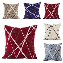 Decorative Throw Pillow Covers Woven Textured Cozy Modern Concise Soft Square Cushion Shams for Bedroom Sofa Car Living Room 17.7in x 17.7in
