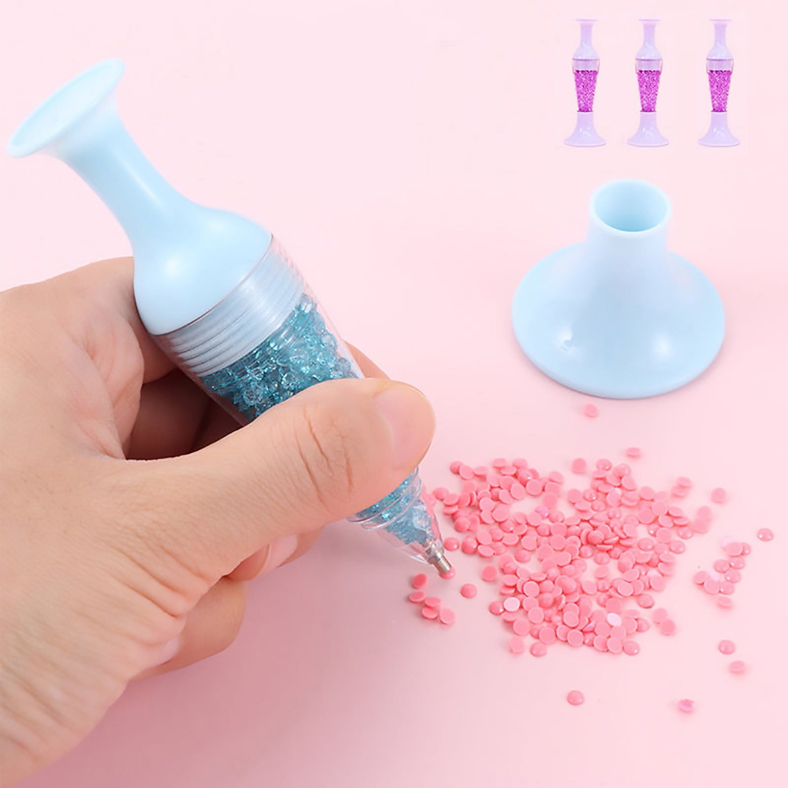Diamond Tool Pens, Diamond Art Pen Flower Pot Shaped Point Drill Pen Nail Point Pen Diamond Dotting Tool for Nail Art Crafts Making