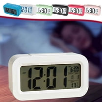 Digital Alarm Clock with Indoor Temperature Display,Battery Operated,Snooze Light Mode,12/24H LCD Display for Bedrooms Heavy Sleepers Kids Travel Bathroom Desk Smart Clock