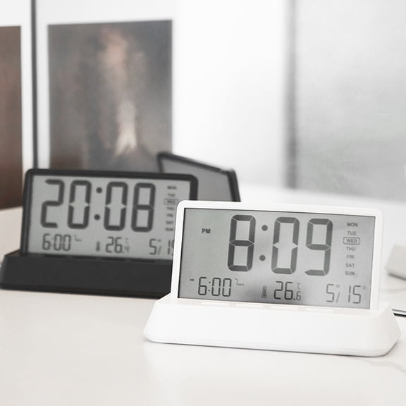 Digital Wall Clock Battery, Transparent Multifunctional Electronic Clock With Large Display Screen For Living Room, Bedroom, Desk Decor (3x5 Inch)