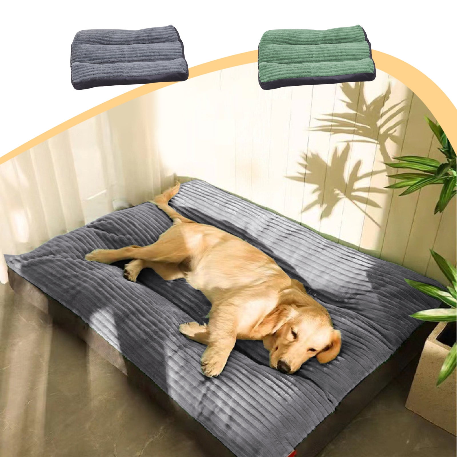Image showcasing Dog Bed Washable with Removable Cover Waterproof, Soft Flannel Dog ...