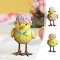 thumbnail image 1 of Easter Plush Bird Dolls 12.6 Inch Holiday Standing Birds Figurine Ornaments with Long Leg and Printed Scarf and Hat, Suitable for Fireplace Table Party Indoor Home Decoration, 1 of 7