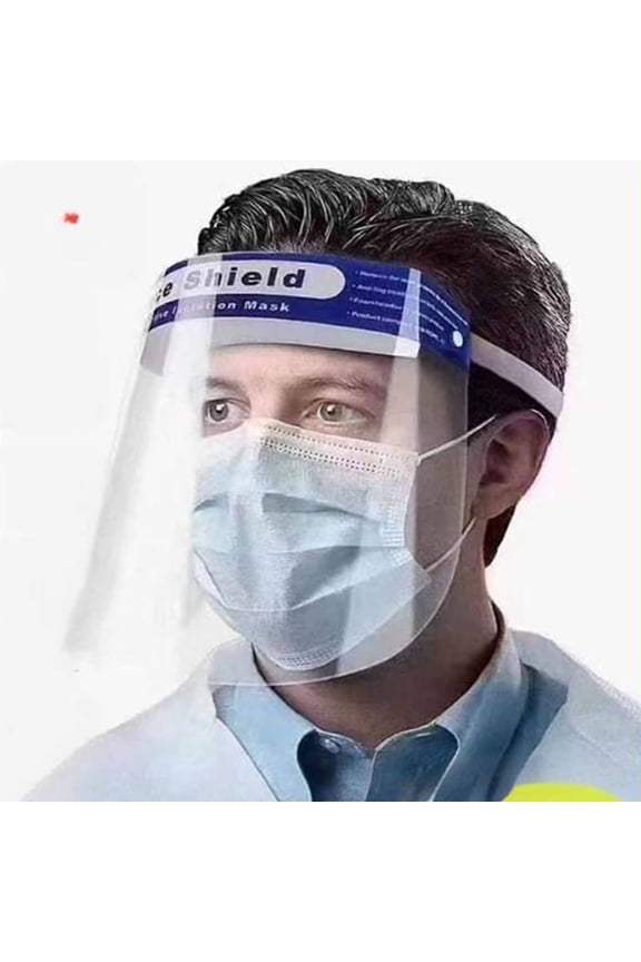 Face Shield, All-Round Protection Cap with Clear Wide Visor Spitting Anti-Fog Lens, Lightweight Transparent Shield with Adjustable Elastic Band for Men Women, 1 Pack
