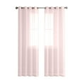 thumbnail image 1 of Faux Linen Translucent Curtains, Gradient Semi Voile Grommet Top Window Curtains for Bedroom and Living Room, Set of 2 Panels, 39 x 98 Inches Long, 1 of 7