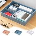 thumbnail image 1 of Four Grid Storage Box Plastic Drawer Dividers Flatware Tray Pen Holder, Vanity Organizer Small Item Office Storage Tray, 1 of 7