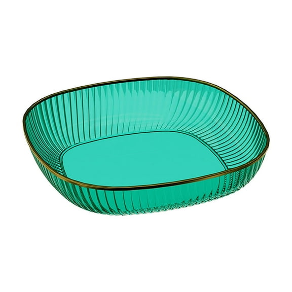 Four Pack Plastic Plates, Transparent Dinner Plates Household Plates Set, Living Room Kitchen Plastic Dish Snack Dish Fruit Plates Vegetable Plates