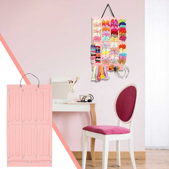 Hairband Claw Clips Storage Holder, Hanging Hair Clips Stand for Wall, Door, Closet, Suitable for Teen Girls and Women