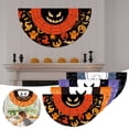 thumbnail image 1 of Halloween Bunting Flag Happy Halloween Fan Flag, Halloween Pumpkin Ghost Yard Hanging Bunting Flag Hanging Bunting Yard Flag Harvest Autumn Outdoor Decoration, 1.5x3 Ft, 1 of 8