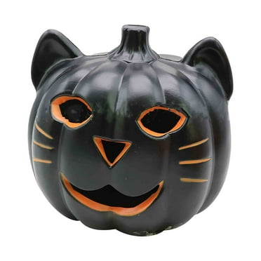 Rojia Halloween Pumpkin Lantern, Halloween Light Up Pumpkin Decorations, Lighted Stacked Pumpkin with LED Bulb Indoor/Outdoor Pumpkin Decoration