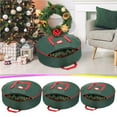 thumbnail image 1 of Heavy Duty Wreath Storage Bag 29 Inch, Christmas Wreath Storage Container Green, Waterproof Cloth Material Wreath Holder Storage, Holds 29 Inch Wreaths for Year Round Xmas Storage, 1 of 8