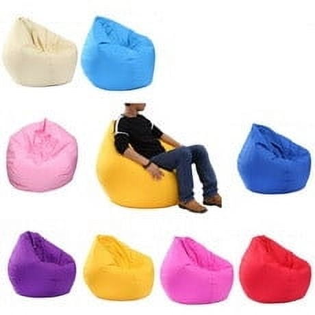 Inflatable Bean Bag for Adults and Kids Sofa Chair Storage, Lazy Leisure and Entertainment Stool, Waterproof Zippered Bean Bag Canvas Chair Cover Lounger Sack 29.5x39.4 Inch