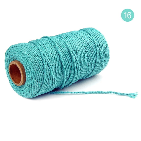 Multicolor Twisted Cotton Cord, 2mm/100 Yard Durable Macrame String, DIY Craft Supplies for Home Decor, Gift Wrapping, Garden Binding & Jewelry Making