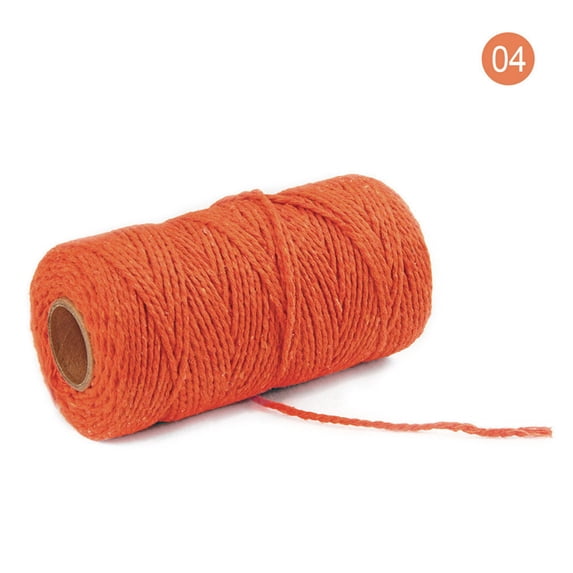 Multicolor Twisted Cotton Cord, 2mm/100 Yard Durable Macrame String, DIY Craft Supplies for Home Decor, Gift Wrapping, Garden Binding & Jewelry Making
