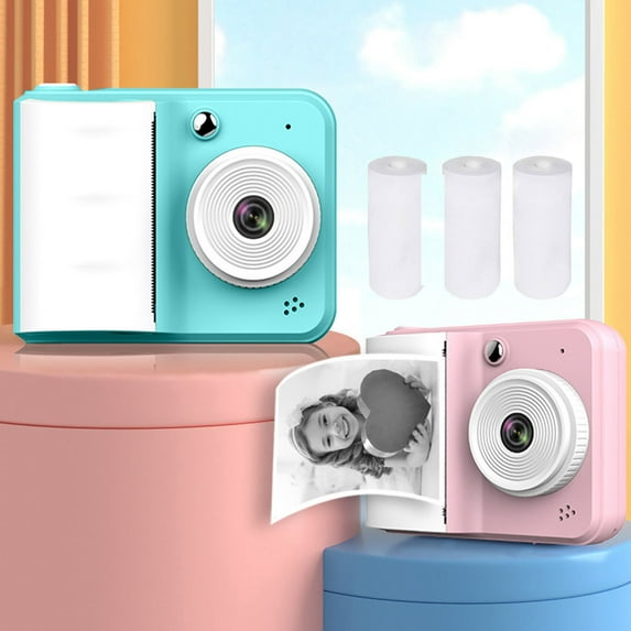 Kids Camera Instant Print Photo Camera Christmas Birthday Gift for 3-12 Years Old Kids, 2.4-inch IPS Screen, 1080P Digital Camera Instant Print with Photo Paper