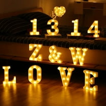 Light Up Letters, Marquee Light Up Numbers, Battery Powered and Bright with Every Letter of The Alphabet, for Wedding, Birthday, Party, Celebration, Christmas or Home Decoration
