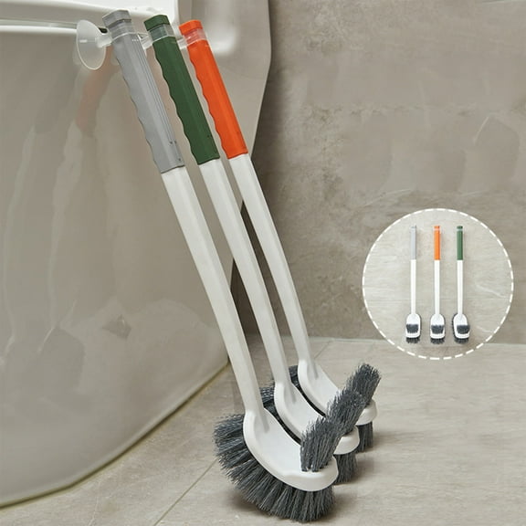 Lightweight Toilet Bowl Brush for Bathroom, 2 Type Capability Brush Rubber Brush and Slit Brush Easy to Clean and Use, Suitable for Household Shower Room Toilet or Hard Floor
