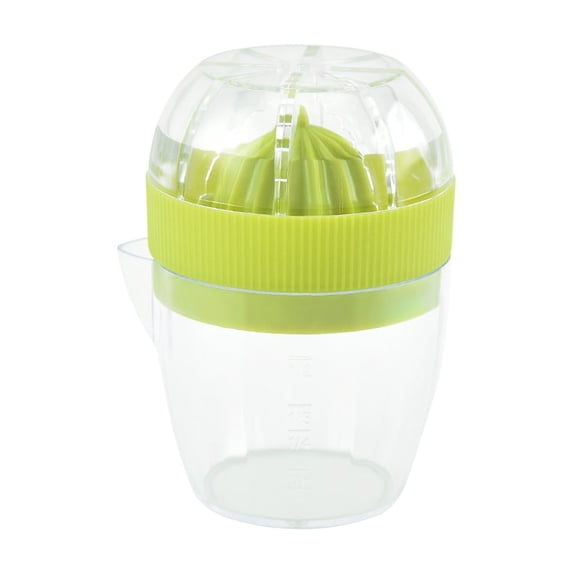 Rojia Manual Juicer, Small Citrus Hand Juicer Orange Lemon Manual Squeezer with Built-In Measuring Cup and Strainer, Perfect for Lemon Lime Grapefruit with Easy Pour Spout
