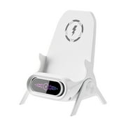Mini Chair Wireless Charger, Mini Chair Wireless Fast Charger Multifunctional Phone Holder, 3 in 1 Wireless Charger Station Phone Stand 15W Fast Charger