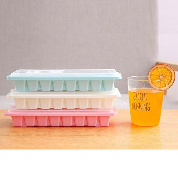 Plastic 16 Compartment Ice Compartment with Lid for Refrigerator Freezer Unit Bar Drink Shop