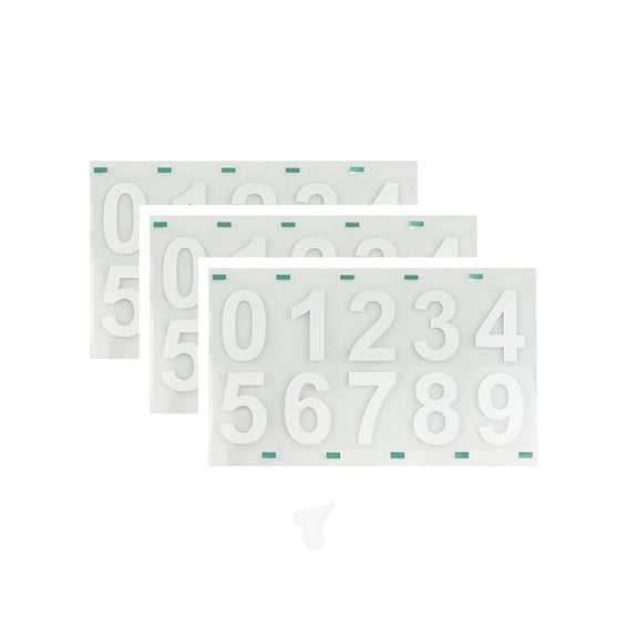 3 Pack Reflective Vinyl Number Stickers, Multi Size Waterproof Self-Adhesive Mailbox Address Numbers 0-9 for Outdoor Door, Truck and Vehicle Marking