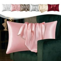 Satin Pillowcase Solid Color, Pillow Cases Standard Size,Super Soft and Cooling Similar to Silk Pillow Cases,Gift for Women Men (20x30 Inches)